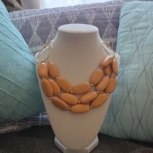 Chic Tan Beaded Necklace
